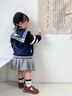 幼歌（YOUGE）嬰幼兒春季學(xué)院風(fēng)復(fù)古格紋百褶裙寶寶俏皮可愛半身裙潮 藍(lán)色 80 cm（建議身高73-90） 曬單實(shí)拍圖
