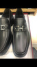 菲拉格慕（Ferragamo）男士黑色Gancini扣飾莫卡辛鞋 0671792_3E _ 80 禮物送男友 曬單實(shí)拍圖