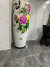 垚罄 景德鎮(zhèn)陶瓷器紅色大花瓶落地客廳擺件電視柜花瓶 白款 富貴牡丹 1.2米單個 配底座 曬單實拍圖