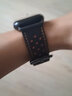達梭適用蘋(píng)果手表表帶真皮apple watch10瘋馬皮波點(diǎn)iwatch9/8/7/6/5/SE手表帶Ultra2表帶運動(dòng)表帶 平紋黑色-黑色扣 38/40/41/42mm 曬單實(shí)拍圖