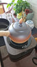 唯古煮茶壺陶瓷燒水壺單個(gè)復古大號提梁電熱粗陶養生陶壺戶(hù)外明火白茶 側把吉祥壺（800ml）+電陶爐 曬單實(shí)拍圖