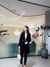 Sgirl職業(yè)裝毛呢大衣女冬中長(zhǎng)款西裝領(lǐng)呢子外套酒店前臺(tái)珠寶店商場(chǎng)銷售工作服售樓部房地產(chǎn)4S店工裝 黑色加棉 加厚 XL 曬單實(shí)拍圖