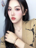 YIZUN. CHOMEL鈦鋼手鐲女高級感輕奢小眾不掉色手飾時(shí)尚飾品七夕情人節禮物 16號 無(wú)鉆 玫 手圍13_15.5cm 曬單實(shí)拍圖