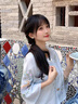 雅黛絲薇連衣裙新中式女裝國風(fēng)盤扣2025年新款夏季改良旗袍中長款裙子夏天 藍色上衣+半身裙 M 曬單實拍圖