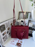 范爺家高級感紅色包包女2024新款潮單肩斜挎包手提結婚包新娘托特媽媽包 菱格托特包【紅色】 曬單實(shí)拍圖