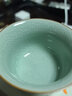 廷懷窯 李廷懷汝窯茶杯陶瓷品茗杯主人杯單杯汝州汝瓷開(kāi)片個(gè)人杯 大師卵青釉馬蹄杯 曬單實(shí)拍圖