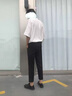 花花公子（PLAYBOY）【兩件裝】西褲男正裝西裝褲男西服褲子商務(wù)休閑工作墜感免燙韓版 黑+藍 31 曬單實(shí)拍圖