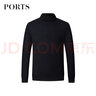 PORTSPorts男裝秋款商務(wù)休閑舒適套頭毛衣MD9K097KKW004 BLACK L 曬單實(shí)拍圖