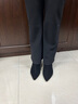 UNITESWAY女靴2025秋冬新款羊皮革尖頭高跟靴子女側拉鏈百搭優(yōu)雅小短靴女 黑色單里 35 曬單實拍圖