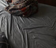 ziiu自由品牌 纯棉床单三件套 学生宿舍单人床被套0.9/1.2米床 深灰色 实拍图