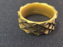周生生酷黑龍鱗古法黃金戒指 足金戒環(huán) 94372R計價(jià) 17圈 - 18克(含工費1050元) 曬單實(shí)拍圖