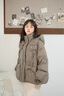 lagogo【防鉆絨】灰色羽絨服女拉谷谷2024年冬季新款巴恩風外套 灰色 M 曬單實拍圖