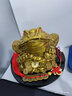 天祥緣 銅金蟾擺件三腳蟾蜍店鋪開(kāi)業(yè)辦公室吧臺喬遷金蟬裝飾品擺設 小號銅三腳金蟾 配底座 曬單實(shí)拍圖