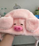 暢印新款冬季帽子女時(shí)尚可愛(ài)小豬護耳帽加厚保暖騎行卡通毛絨手套 粉色豬豬手套 曬單實(shí)拍圖