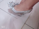 Lily Wei【星河】新娘高跟鞋女春夏季大碼女鞋仙女公主水晶鞋婚鞋成人禮 銀色【跟高10厘米】 37 曬單實(shí)拍圖
