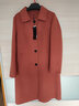亦朵雙面呢大衣女中長(cháng)款呢子感秋冬季外套毛呢大衣 橘紅 M 曬單實(shí)拍圖