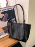 viney大容量托特包包女包牛皮單肩包通勤生日禮物送女友老婆 【黑色】實(shí)用高檔蜜高端手提包 時(shí)尚輕奢品牌百搭大包 曬單實(shí)拍圖