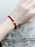 老鳳祥紅瑪瑙手鏈女足金六字真言手串轉運珠本命年生日禮物送女友 六字真言紅瑪瑙手串 6MM【金重約0.21g】 曬單實(shí)拍圖