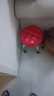 非洲鷹（feizhouying）帶滑輪矮凳成人換鞋凳萬(wàn)向輪便攜多功能美縫圓凳小凳子軟凳 皮革橘色【電鍍五爪23高】 曬單實(shí)拍圖