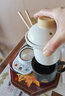 美味世家辦公室學生宿舍養(yǎng)生杯玻璃電燉杯加熱水杯電熱杯煮茶杯陶瓷小號1人煲湯煮粥杯電燉盅電燉鍋 0.6升黑杯+燉盅+底座 0.6L 曬單實拍圖