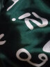 南极人（Nanjiren）睡衣女夏季冰丝短袖薄款2024年新款高级感对襟胖mm大码170斤套装 807#对襟绿色字母 M 晒单实拍图