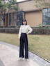 熒蒂新中式國風(fēng)刺繡旗袍襯衫女2025春秋新款復(fù)古襯衣馬面裙搭配的上衣 杏色 L 曬單實拍圖