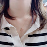 喜鉆18K玫瑰金悅興鉆石項(xiàng)鏈女時(shí)尚彩金吊墜鎖骨鏈送老婆生日禮物 18K玫瑰金共9分鉆（7+2） 曬單實(shí)拍圖