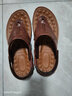 啄木鳥(niǎo)涼鞋男款兩用2023新款夏季外穿真皮軟底真皮防滑夾趾人字拖鞋男士 棕色 40 曬單實(shí)拍圖