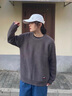 名面復(fù)古圓領(lǐng)毛衣男寬松秋冬季大碼針織衫外套男士休閑毛線衣男生線衫 復(fù)古色 XL 【150-170斤】 曬單實拍圖