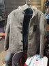 啄木鳥(niǎo) 加棉加厚毛呢大衣男青年修身絨面呢子夾克韓版短款翻領(lǐng)呢子風(fēng)衣 8268卡其加棉 L 曬單實(shí)拍圖
