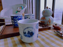光峰 日式陶瓷茶水杯日本進(jìn)口藍(lán)凜堂釉下彩瓷器隨手杯子 菊唐草320毫升 曬單實(shí)拍圖
