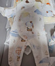 哈尼天空新生兒夾棉連體衣嬰兒秋冬外出衣服嬰幼兒寶寶哈衣爬服 瓏瓏云 73cm 曬單實拍圖