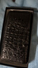 賴(lài)牌LAIPAI鱷魚(yú)皮男士手包男錢(qián)包真皮長(cháng)款商務(wù)手拿包男大容手抓包夾包送男友 黑色 單拉鏈（頭骨） 曬單實(shí)拍圖