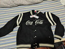 可口可樂(lè )（Coca-Cola）棒球服男春秋情侶款夾克外套 黑色 XL (150-170斤)  曬單實(shí)拍圖