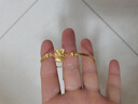 是你（IS YOU）黃金手鏈女生肖兔純足金半鐲金手飾金飾生日情人節(jié)禮物送女友老婆 足金兔子手鐲約5.2g+品牌禮盒 曬單實拍圖