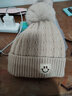 幽米韓版可愛(ài)毛球針織毛線(xiàn)帽子女冬天加厚保暖護耳冷帽百搭學(xué)生包頭帽 卡其色 曬單實(shí)拍圖