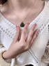 ?？ㄒ?HEEKAIYI項鏈女士彌勒佛金鑲玉項鏈奢侈首飾七夕情人節(jié)禮物送老婆送女友 彌勒佛和田碧玉項鏈-999足金鏈 曬單實拍圖