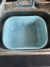 塑膠長(cháng)方形大方盆加厚長(cháng)方形塑料盆子家用洗漱盆洗衣盆嬰兒衛生間大號洗腳盆洗臉盆vieruodis 藍色中號 165g 曬單實(shí)拍圖