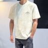 謙集（QIANJI） 美式印花T恤男夏季潮流復(fù)古做舊半袖體恤衫寬松百搭舒適男款上衣 杏色 【ZYS3208杏色】 L 適合131-145斤穿 曬單實(shí)拍圖