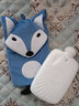 HUGO FROSCH德國進(jìn)口熱水袋卡通絨布外套兒童款注水暖水袋 生態(tài)環(huán)保暖手寶寶  呆萌狐貍藍色 曬單實(shí)拍圖