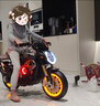 鉆詩尼美樂兒童電動(dòng)摩托車大號3-10歲寶寶成人可坐雙人充電兩輪玩具車 頂配橙+手動(dòng)加速+全功能 12V10A電瓶+雙驅(qū)+車輪燈+側(cè)支架 曬單實(shí)拍圖