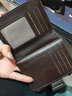 班亞奴（banyanu）2025新款男錢(qián)包豎款短款皮夾多功能頭層牛皮簡(jiǎn)約駕駛證卡包薄潮牌 咖啡色（頭層牛皮）防盜刷 曬單實(shí)拍圖