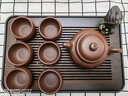 吟藝閣 宜興品茗杯原礦功夫茶杯純手工小杯子紫砂喝茶杯錦盒禮品裝 紫朱泥款 一套六只 60ml 曬單實(shí)拍圖