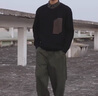 京西藍靛春秋款假兩件襯衫領(lǐng)毛衣男2024秋季男士打底針織衫大碼POLO衫男裝 黑色 L 體重120-140斤 曬單實拍圖