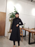 Sugargirl職業(yè)裝毛呢大衣女中長(cháng)款呢子外套售樓部物業(yè)珠寶酒店工作服工裝冬 藏青色毛呢大衣 XL 曬單實(shí)拍圖