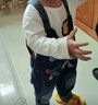 優(yōu)貝祥 兒童背帶褲男童女童寶寶牛仔褲小童春秋加絨休閑褲子長(cháng)褲可開(kāi)襠 五彩猴款【單褲】 100 【身高90左右】 曬單實(shí)拍圖