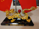 幻雅汽車(chē)擺件高檔男士轎車(chē)內飾品龍車(chē)載香水車(chē)上中控儀表臺車(chē)用品 金色龍+國旗防滑墊+香水 曬單實(shí)拍圖