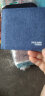 迪嘉乐男士短款钱包青年学生日韩版休闲帆布钱夹横款轻薄简约票夹潮 蓝色 实拍图