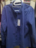 第五季商務(wù)休閑男裝燈芯絨保暖襯衫男長(cháng)袖修身純棉水洗男士襯衣秋裝加厚 靛青色SFL5M263 42 [參考體重：150-160斤] 曬單實(shí)拍圖
