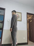 必行（bisual）中領(lǐng)男士保暖內衣雙面絨無(wú)痕秋衣秋褲黑科技青年套裝 適宜-15℃~7℃-深灰套裝 XL（適合120-140斤） 曬單實(shí)拍圖